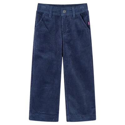 Dětské manšestrové kalhoty námořnicky modré 92