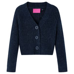 Dětsk&yacute; pleten&yacute; cardigan n&aacute;mořnicky modr&yacute; 104