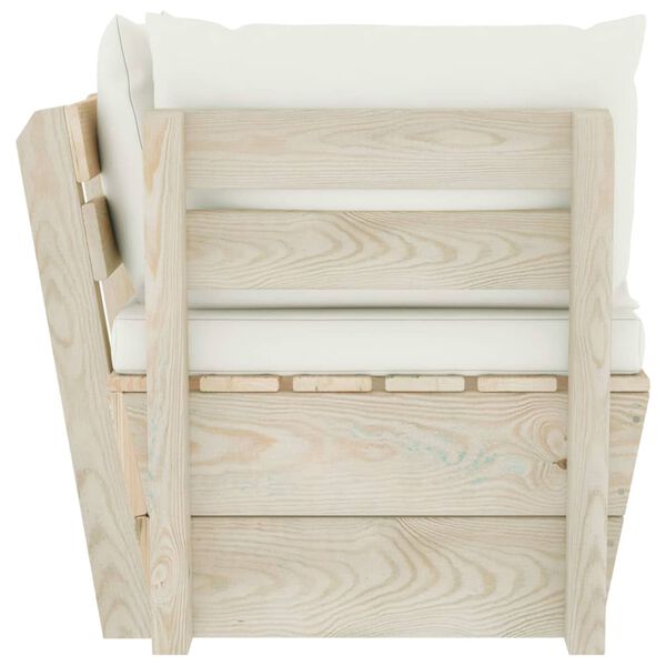 vidaXL Zahradní rohová pohovka z palet s poduškami impregnovaný smrk