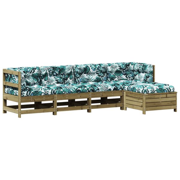 vidaXL 5d&iacute;ln&aacute; zahradn&iacute; sedac&iacute; souprava a podu&scaron;ky impregnovan&aacute; borovice