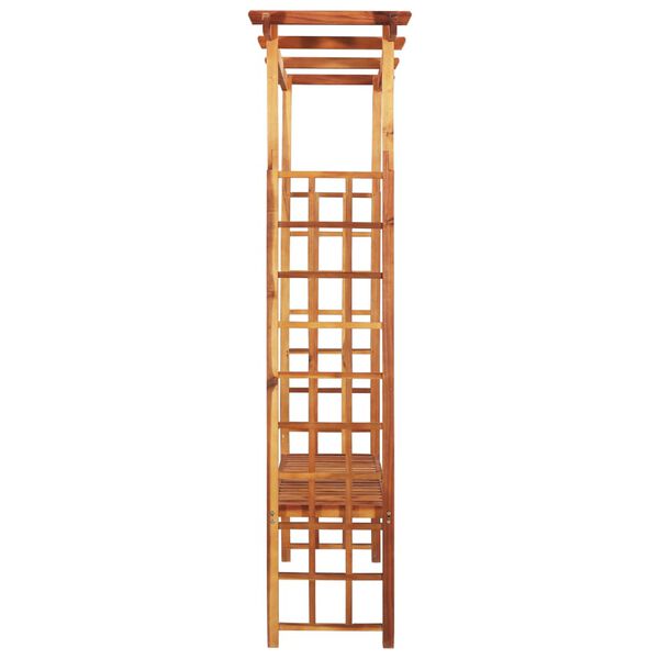 vidaXL Zahradn&iacute; pergola s lavičkou masivn&iacute; ak&aacute;cie 143 x 50 x 198 cm
