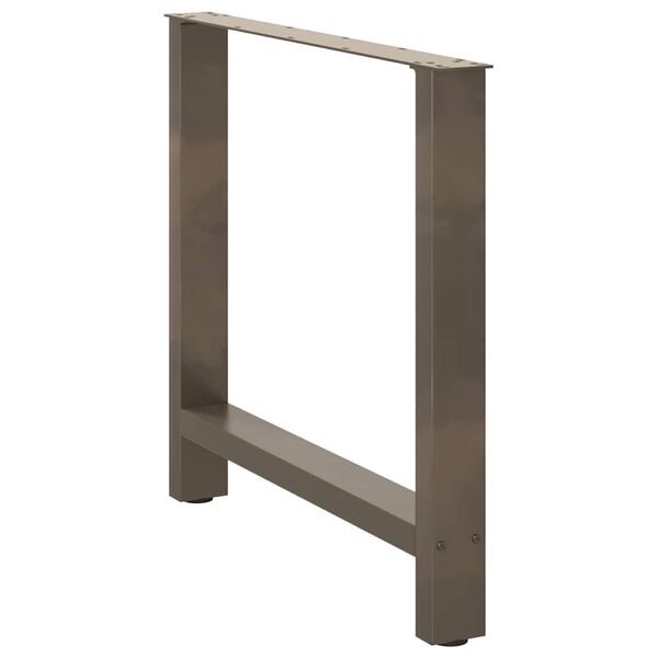 vidaXL Nohy k j&iacute;deln&iacute;mu stolu z př&iacute;rodn&iacute; oceli 2 ks 80 x (72-73) cm ocel