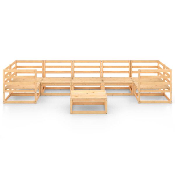 vidaXL 8d&iacute;ln&aacute; zahradn&iacute; sedac&iacute; souprava masivn&iacute; borovice