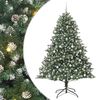 vidaXL Uměl&yacute; v&aacute;nočn&iacute; stromeček Zelen&aacute; 210 cm PVC, plast a ocel