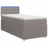 vidaXL Postel boxspring s matrac&iacute; s LED p&aacute;sky Taupe 80 x 200 cm Textil