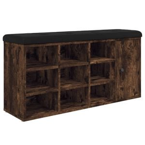 vidaXL Lavice s botn&iacute;kem kouřov&yacute; dub 102 x 32 x 50 cm kompozitn&iacute; dřevo