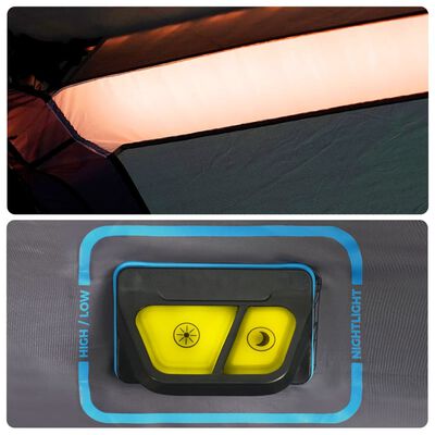 vidaXL Rodinný stan s LED pro 6 osob světle modrý rychloupínací
