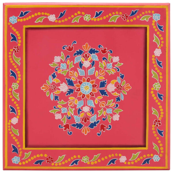 vidaXL Konferenční stolek růžový ručně malovaný masivní mangovník