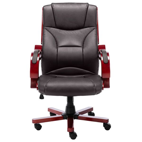 vidaXL Kancel&aacute;řsk&aacute; židle hněd&aacute; prav&aacute; kůže