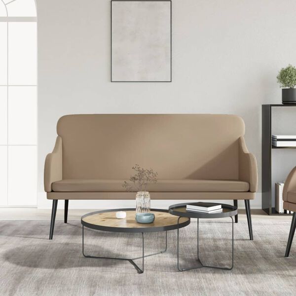 vidaXL Lavice cappuccino 110 x 76 x 80 cm umělá kůže