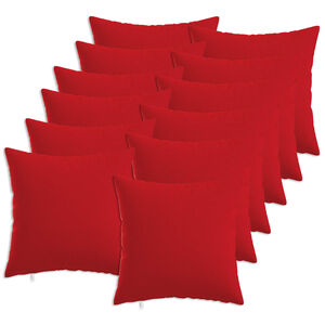vidaXL Povlak na pol&scaron;t&aacute;ř 12 ks HEERLEN Červen&aacute; 40 x 40 cm Textil