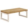 vidaXL Konferenčn&iacute; stolek 100 x 50 x 35 cm masivn&iacute; mangovn&iacute;k a ocel