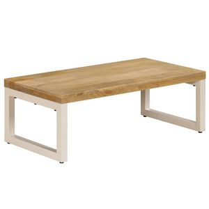 vidaXL Konferenčn&iacute; stolek 100 x 50 x 35 cm masivn&iacute; mangovn&iacute;k a ocel
