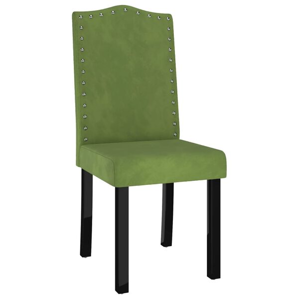 vidaXL J&iacute;deln&iacute; židle 4 ks světle zelen&eacute; samet