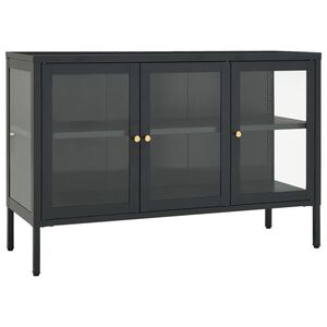 vidaXL Př&iacute;born&iacute;k antracitov&yacute; 105 x 35 x 70 cm ocel a sklo