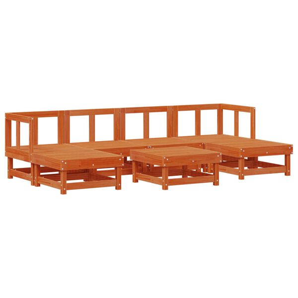 vidaXL Zahradn&iacute; lounge set 7 pcs Voskově Hněd&aacute; Masivn&iacute; borovice