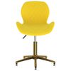 vidaXL Otočné jídelní židle 4 ks žluté samet