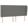 vidaXL Čelo postele typu u&scaron;&aacute;k tmavě &scaron;ed&eacute; 203x23x118/128 cm textil