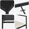 vidaXL Zahradní jídelní souprava 5 pcs Černá Práškově lakovaná ocel