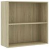 vidaXL Knihovna dub sonoma 80x30x76,5 cm kompozitn&iacute; dřevo