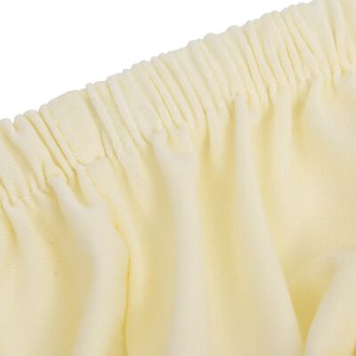 vidaXL Strečový potah na čtyřmístnou pohovku krémový polyester žerzej