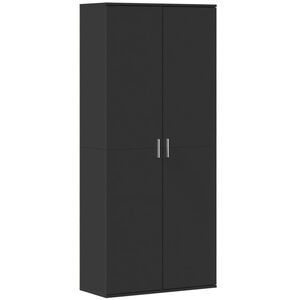 vidaXL Skř&iacute;ň highboard čern&aacute; 80 x 35 x 180 cm kompozitn&iacute; dřevo