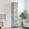 vidaXL Skř&iacute;ň highboard betonově &scaron;ed&aacute; 34,5x34x180 cm kompozitn&iacute; dřevo