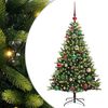 vidaXL Uměl&yacute; zavě&scaron;en&yacute; v&aacute;nočn&iacute; stromeček 150 LED Zelen&aacute; 120 cm PVC a PE