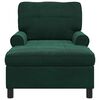 vidaXL Chaise Lounge s pol&scaron;t&aacute;řem Tmavě zelen&aacute; 91 x 157 x 91 cm samet