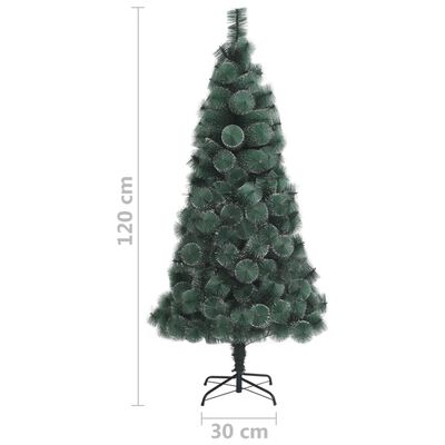 vidaXL Umělý vánoční stromek LED a sada koulí zelený 120 cm PVC a PE