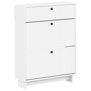vidaXL Skř&iacute;ň na obuv EDE 78 x 24 x 103 cm Kompozitn&iacute; dřevo B&iacute;l&aacute;