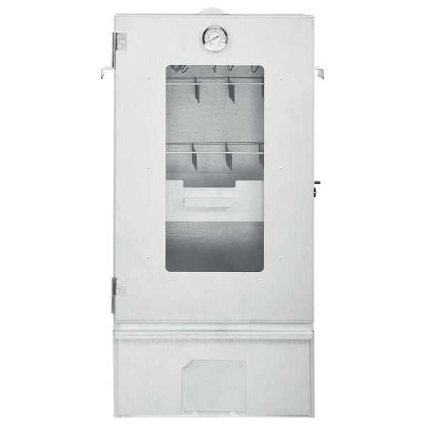 vidaXL Grilovac&iacute; trouba / ud&iacute;rna se stolkem pozinkovan&aacute; ocel