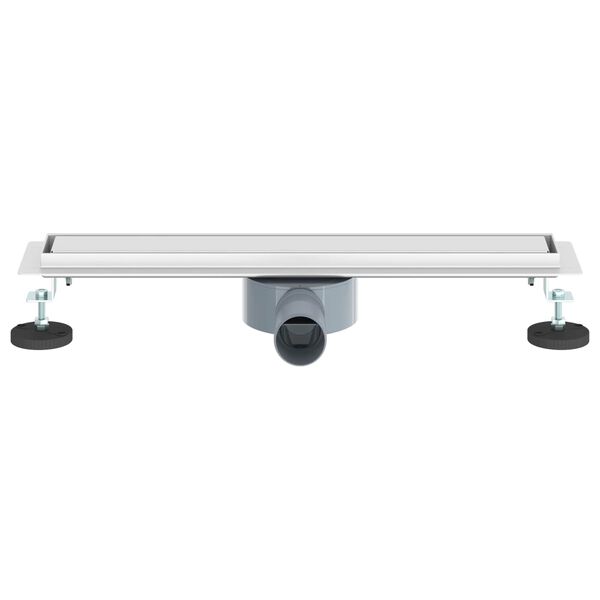 vidaXL Sprchov&yacute; odtok 2 v 1 s 360&deg; sifonem Stř&iacute;brn&aacute; 54 x 11 x 9,5 cm