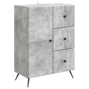 vidaXL Serv&iacute;rovac&iacute; skř&iacute;ň se z&aacute;suvkou Betonově &scaron;ed&aacute; 66 x 34,5 x 90 cm