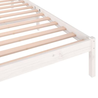 vidaXL Rám postele masivní borové dřevo 100 x 200 cm bílý