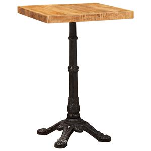 vidaXL Bistro stolek 50 x 50 x 76 cm Masivn&iacute; mangov&eacute; dřevo Hněd&aacute;