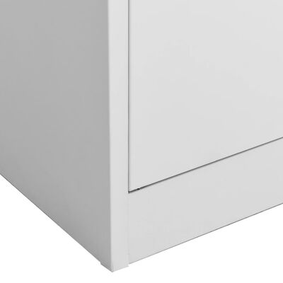 vidaXL Kancelářská skříň světle šedá 90 x 40 x 180 cm ocel