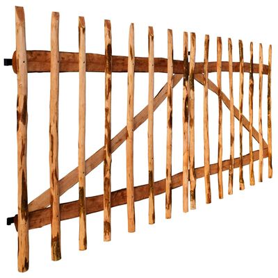 vidaXL Dvoukřídlá zahradní brána impregnované lískové dřevo 300x150 cm