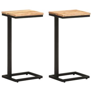 vidaXL Odkl&aacute;dac&iacute; stolky 2 ks 31,5x24,5x64,5 cm masivn&iacute; ak&aacute;ciov&eacute; dřevo