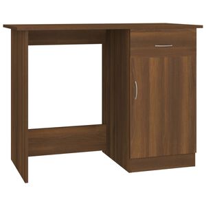 vidaXL Psac&iacute; stůl hněd&yacute; dub 100 x 50 x 76 cm kompozitn&iacute; dřevo