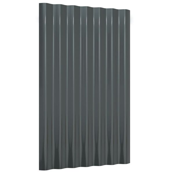 vidaXL Stře&scaron;n&iacute; panely 36 ks pozinkovan&aacute; ocel antracit 60 x 36 cm