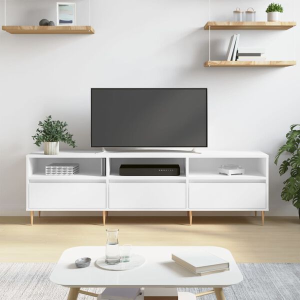 vidaXL TV skř&iacute;ňka b&iacute;l&aacute; 150 x 30 x 44,5 cm kompozitn&iacute; dřevo
