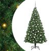 vidaXL Uměl&yacute; v&aacute;nočn&iacute; stromeček Zelen&aacute; 210 cm PVC, ocel a plast