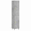 vidaXL Skř&iacute;ň highboard betonově &scaron;ed&aacute; 34,5x34x180 cm kompozitn&iacute; dřevo