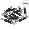 vidaXL Cam lock &scaron;roub 12 ks Stř&iacute;brn&aacute; a čern&aacute; M6 x 40 mm Kov