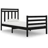 vidaXL R&aacute;m postele čern&yacute; masivn&iacute; dřevo 75 x 190 cm mal&eacute; jednolůžko