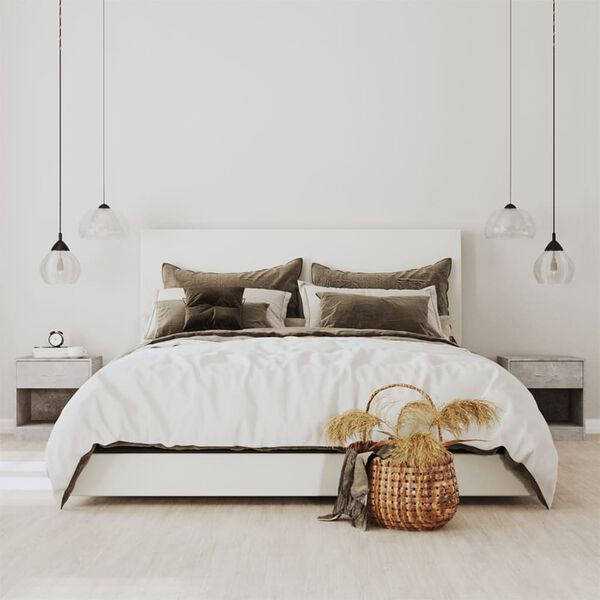 vidaXL Nočn&iacute; stolky 2 ks se z&aacute;suvkou betonově &scaron;ed&aacute;