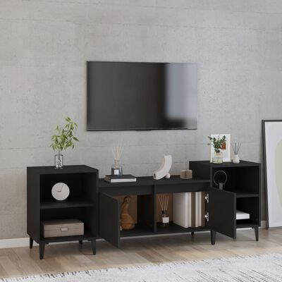 vidaXL TV skříňka černá 160x35x55 cm kompozitní dřevo