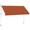 vidaXL Ručně zatahovac&iacute; mark&yacute;za 400 cm oranžovo-hněd&aacute;