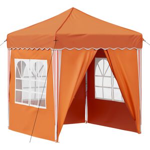 vidaXL P&aacute;rty stan s v&yacute;suvn&yacute;m st&aacute;nkem 195 x 195 x 245 cm Oranžov&aacute;